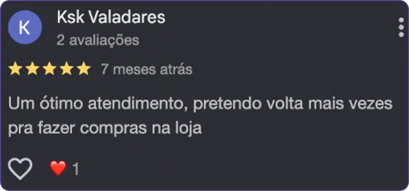 Feedback real de cliente da Sampaio Imports 2