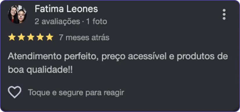 Feedback real de cliente da Sampaio Imports 5